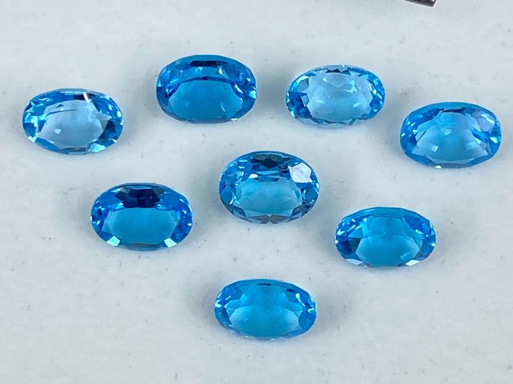 il fullxfull.3168889221 i9jh scaled Swiss Blue Topaz Faceted Oval Shape Loose Gemstones in Assorted Sizes Ranging from 4x3mm to 18x13mm for Jewellery Making