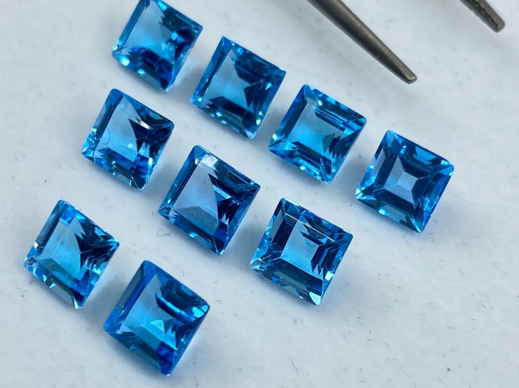 il fullxfull.3168931239 ffoj scaled Swiss Blue Topaz Faceted Square Shape Loose Gemstones in 2mm, 2.5mm, 3mm, 4mm, 5mm & 6mm for Jewellery Making