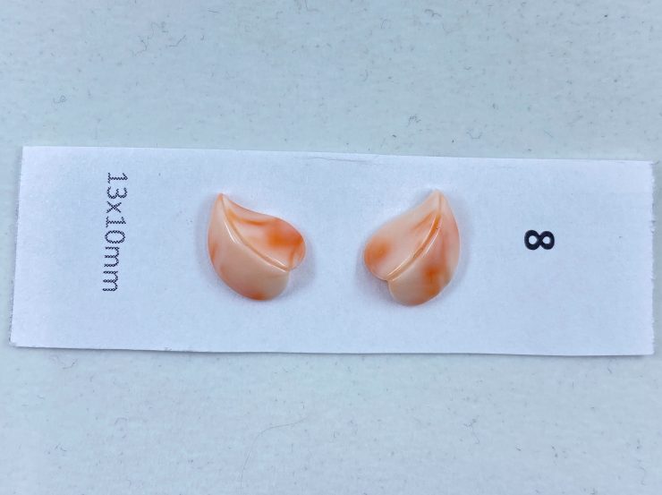 il fullxfull.3171571577 8lij scaled Pink Coral (Japan) Hand Carved Seashell Earring Pairs with Half Drilled Holes in 13x10mm for Jewellery Making