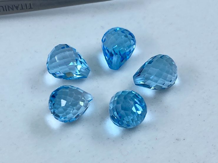 il fullxfull.3173494717 bosr scaled Sky Blue Topaz Faceted Half Drilled Teardrop Briolette Loose Gemstone Beads in 8x5mm, 9x6mm & 10x7mm for Jewellery Making