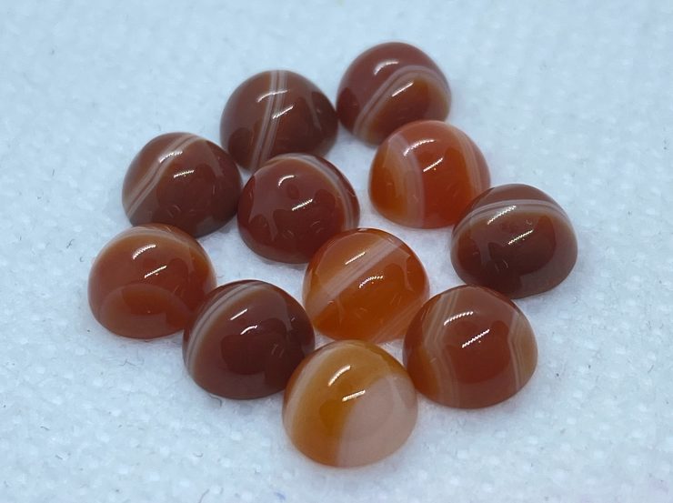 il fullxfull.3175360288 5szk scaled Carnelian With Banded White Stripes Cabochon Loose Round Gemstones in 6mm For Jewellery Making