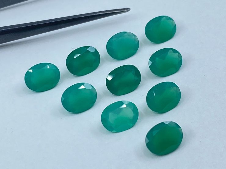 il fullxfull.3177590692 edtk scaled Green Agate Faceted Oval Shape Gemstones in Assorted Sizes from 4x3mm to 18x13mm for Jewellery Making