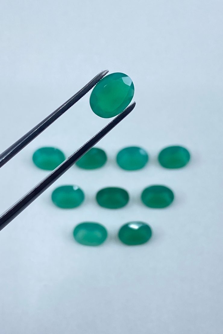 il fullxfull.3177590842 btxz scaled Green Agate Faceted Oval Shape Gemstones in Assorted Sizes from 4x3mm to 18x13mm for Jewellery Making