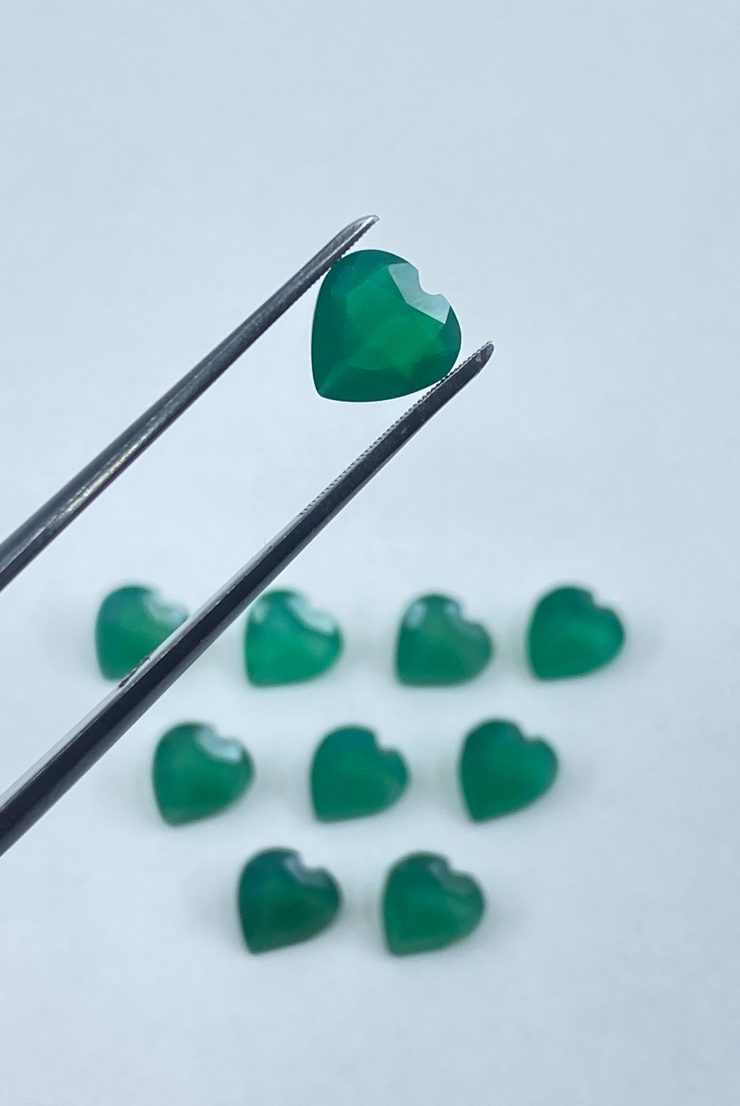 il fullxfull.3177656694 29xe scaled Faceted Green Agate Heart Shape Gemstones in 5mm and 8mm for Jewellery Making