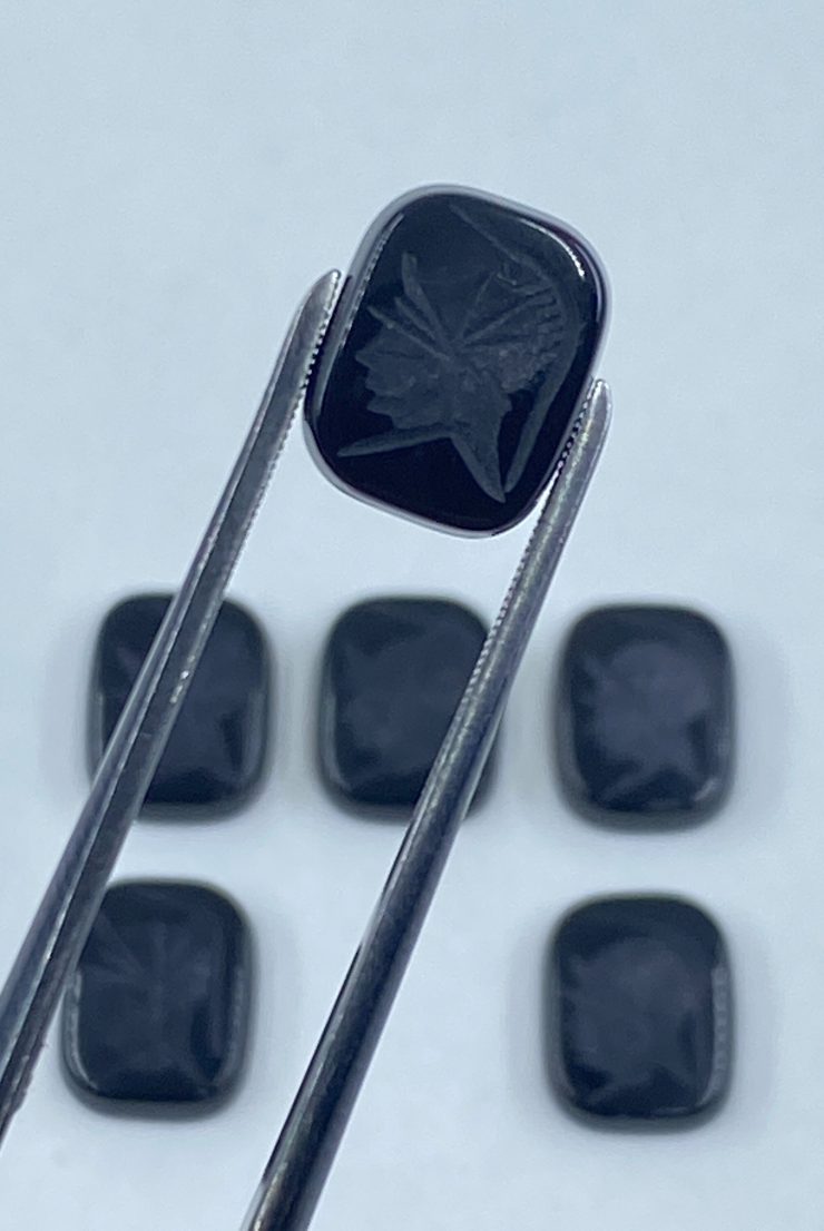 il fullxfull.3179171168 4v8i scaled Black Onyx Roman Soldier Head Intaglio Antique Shape SBBT Gemstones in 10x8mm & 12x10mm for Jewellery Making