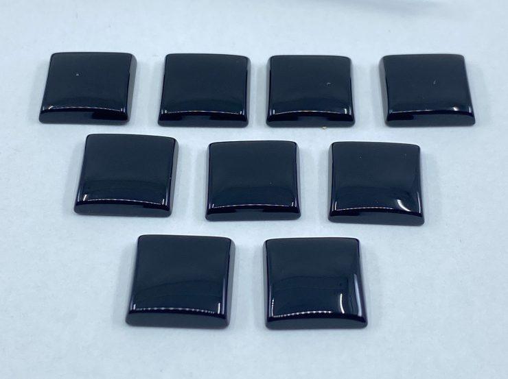 il fullxfull.3179256008 9juv scaled Flat Black Onyx Square SBBT (Single Bevel Buff Top) Gemstones in 5mm for Jewellery Making