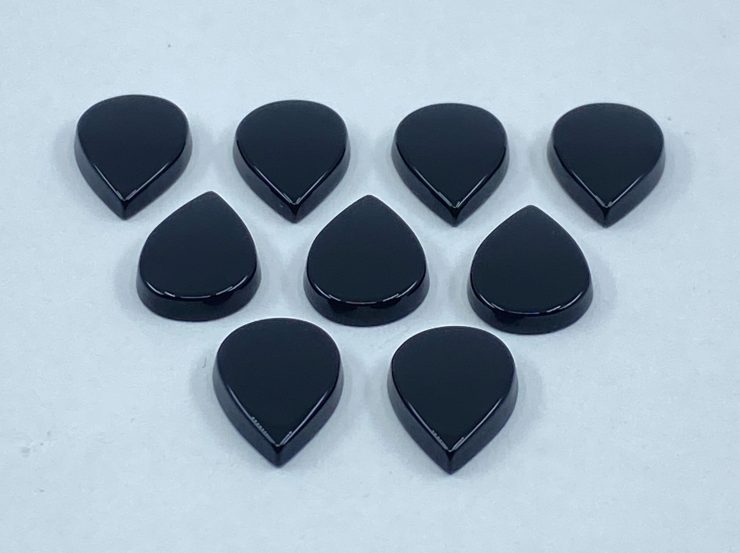 il fullxfull.3179369004 hade 1 scaled Flat Black Onyx Pear Shape SBBT (Single Bevel Buff Top) Gemstones in Assorted Sizes from 6.2x4.2mm to 12x8mm for Jewellery Making