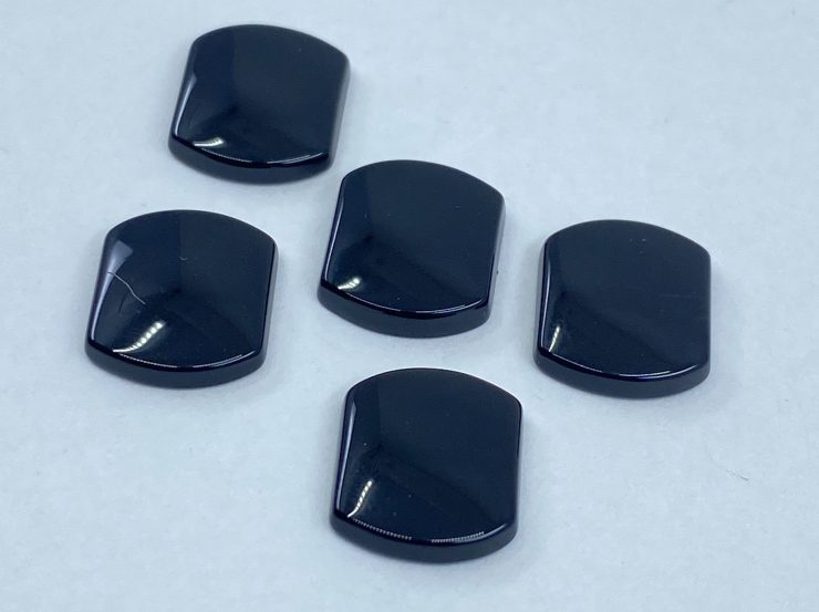 il fullxfull.3179380998 hmam scaled Flat Black Onyx Short Rounded Rectangle (Short Bottle) SBBT Gemstones in 7x5mm, 8x6mm and 12x10mm for Jewellery Making