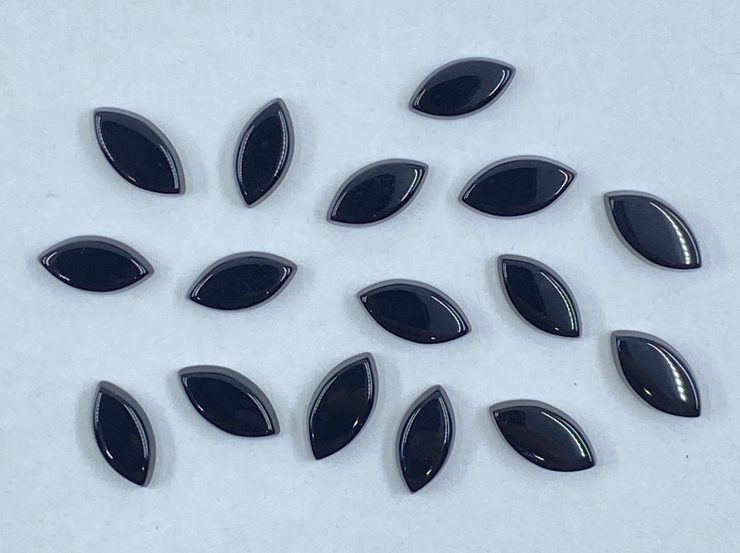 Flat Black Onyx Marquise SBBT Gemstones in 6x3mm and 8x4mm for Jewellery Making