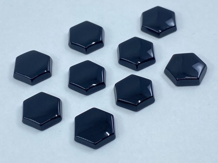 il fullxfull.3179432414 gvt0 scaled Flat Black Onyx Hexagon SBBT Gemstones in 10mm for Jewellery Making