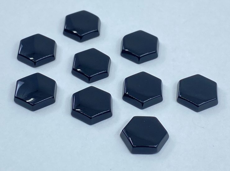 il fullxfull.3179432430 xyoe scaled Flat Black Onyx Hexagon SBBT Gemstones in 10mm for Jewellery Making