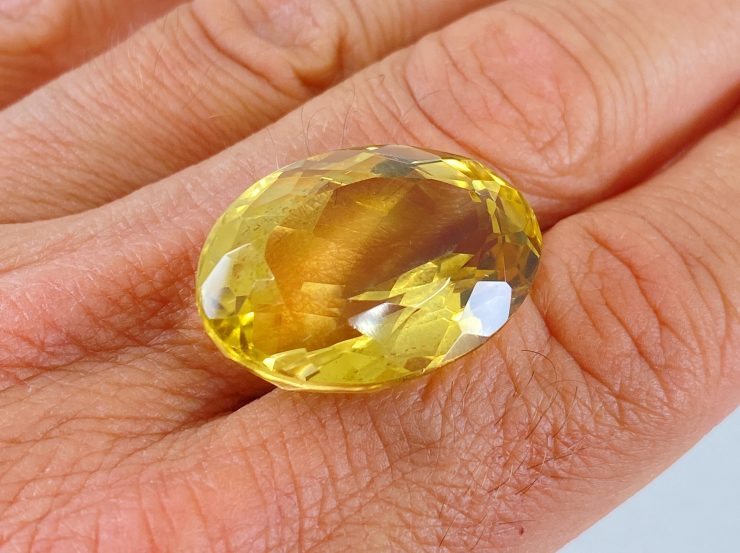 il fullxfull.3179484905 i2qr scaled 41.16cts Citrine (Brazil) 25x19mm Faceted Large Oval Shape Gemstone For Jewellery Making