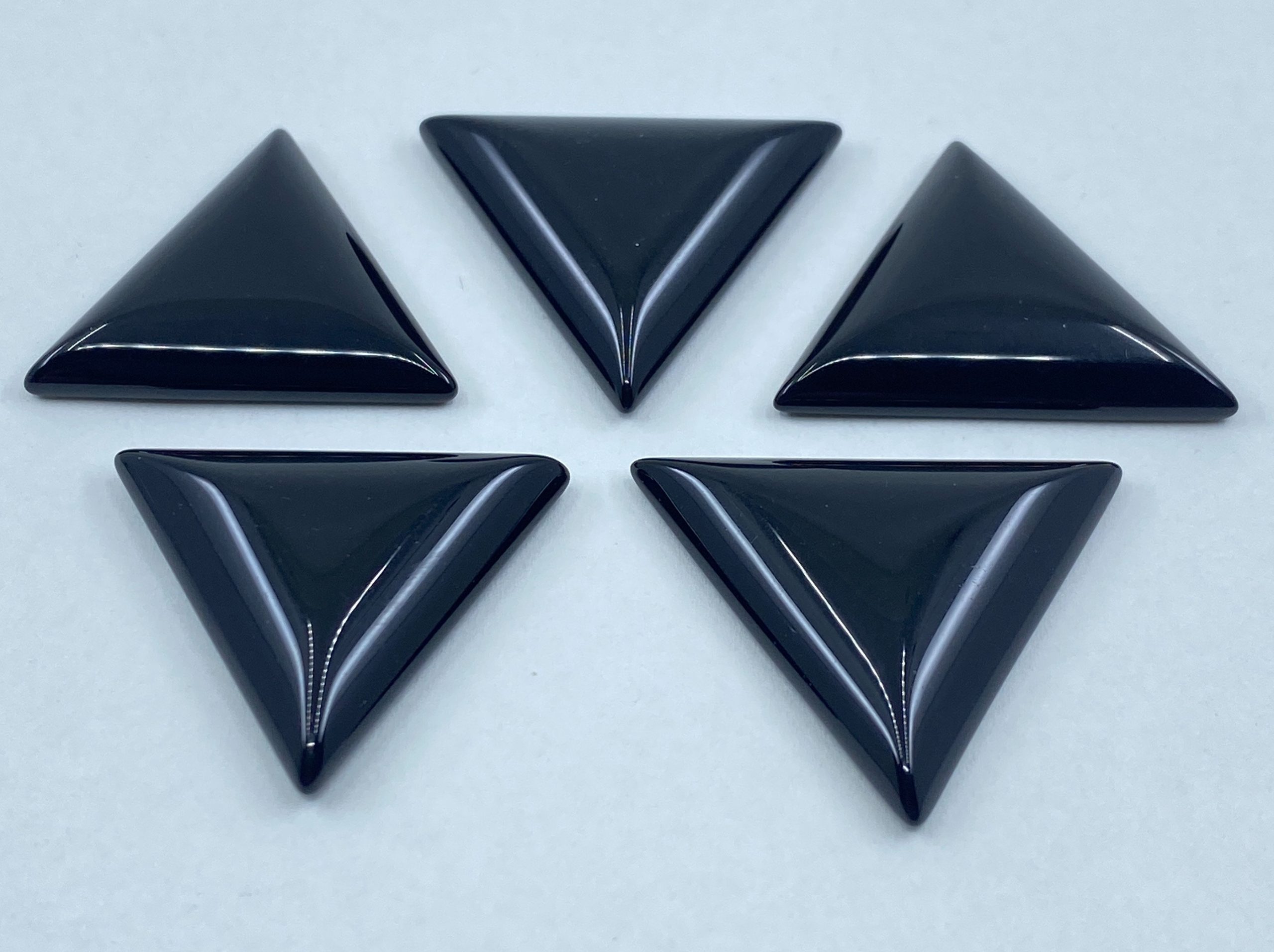 il fullxfull.3179668902 6oka scaled Black Onyx Fancy Triangle Back Drilled Cabochon Gemstones in 24mm for Jewellery Making