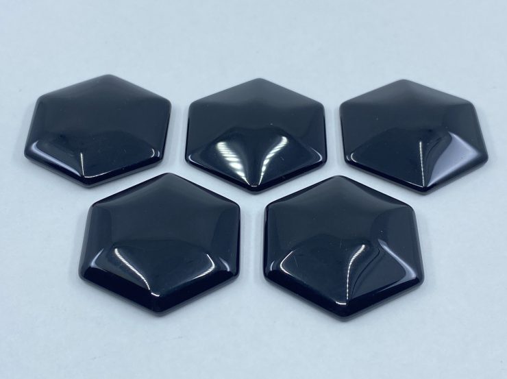 il fullxfull.3179679996 7tef scaled Black Onyx Fancy Hexagon Back Drilled Cabochon Gemstones in 24mm for Jewellery Making