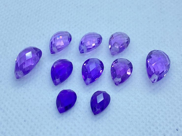 il fullxfull.3181267992 m7y4 scaled Amethyst Double Sided Faceted Checker Board Pear Shape Gemstones With 1mm Hole in Assorted Sizes from 8x6mm to 16x11mm for Jewellery Making