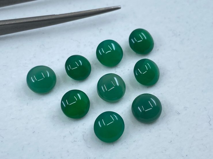 il fullxfull.3185913783 fgml scaled Green Agate Round Buff Top Loose Gemstones in Assorted Sizes from 6mm to 10mm for Jewellery Making