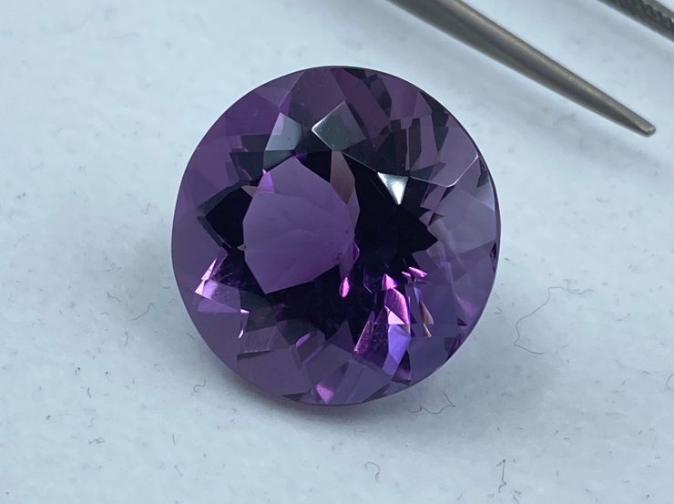 il fullxfull.3185944043 8349 scaled 23.61cts Brazilian Amethyst Natural Faceted Large Round Shape Loose Gemstone For Jewellery Making - 19.4mm