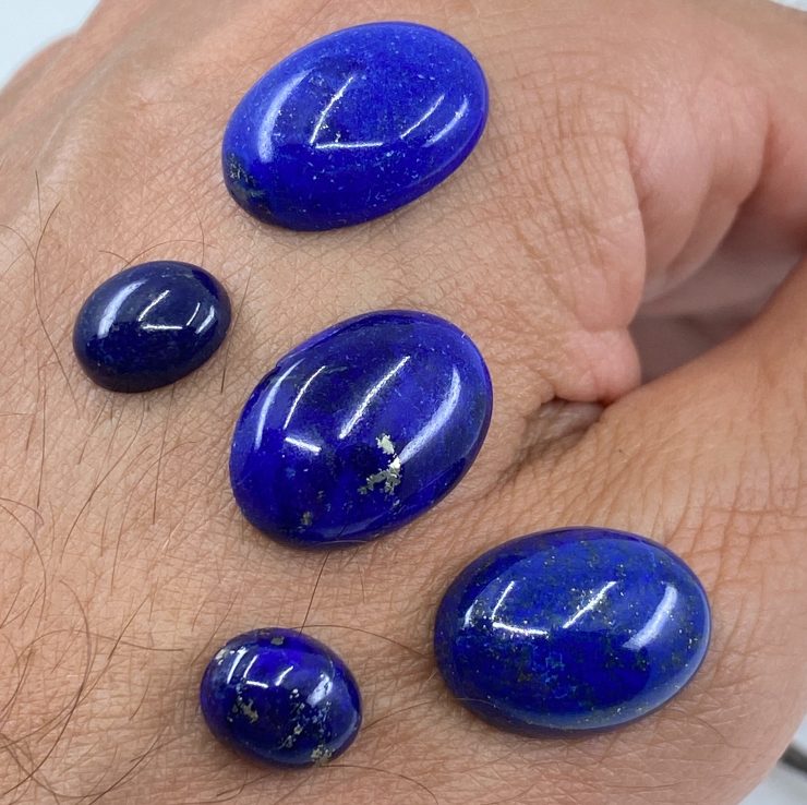 Lapis Lazuli Cabochon Oval Loose Gemstones in Assorted Sizes ranging from 5x4mm to 25x18mm