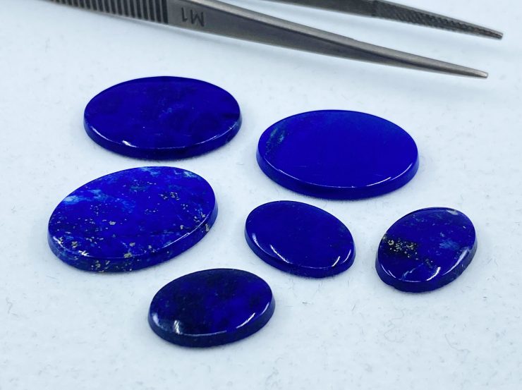 il fullxfull.3186502843 ce9k scaled Lapis Lazuli Single Bevel Buff Top (SBBT) Flat Oval Loose Gemstones in Assorted Sizes Ranging From 6x4mm To 20x15mm