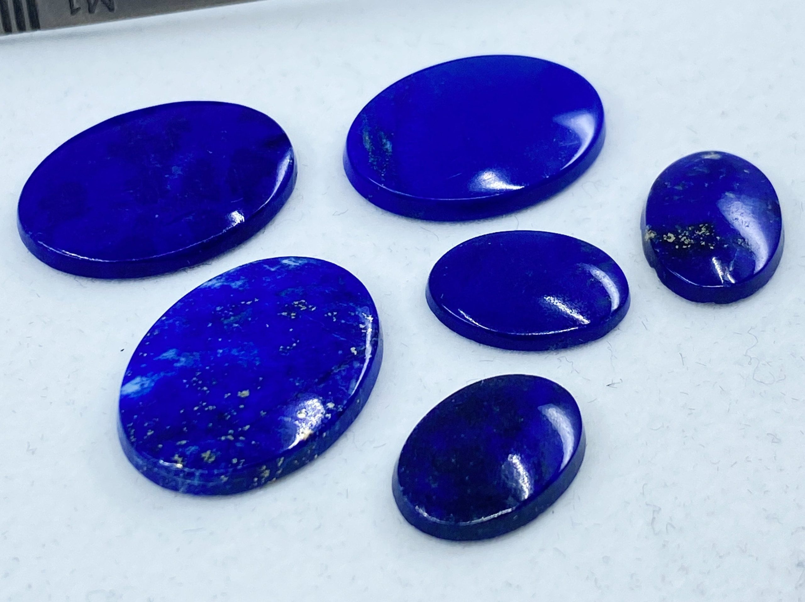 il fullxfull.3186502957 8uf9 scaled Lapis Lazuli Single Bevel Buff Top (SBBT) Flat Oval Loose Gemstones in Assorted Sizes Ranging From 6x4mm To 20x15mm