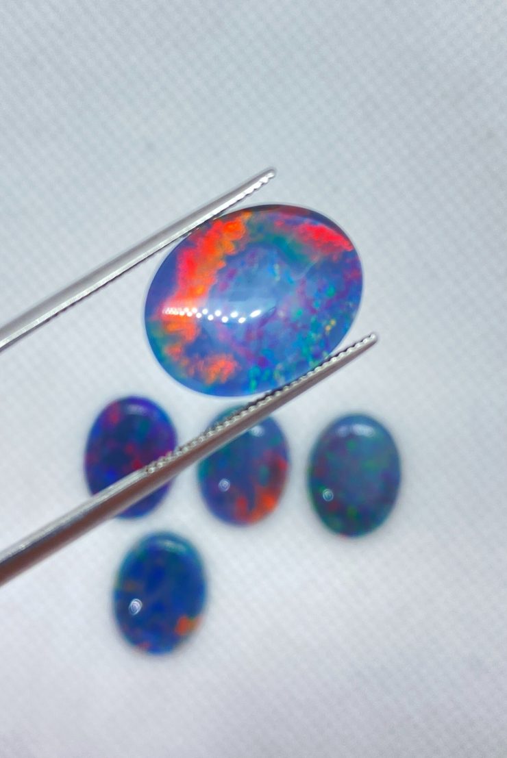 Opal Triplet Oval Shape Cabochon Loose Gemstones in a Range of Sizes From 6x4mm up to 20x15mm for Jewellery Making