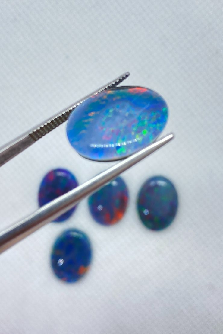 Opal Triplet Oval Shape Cabochon Loose Gemstones in a Range of Sizes From 6x4mm up to 20x15mm for Jewellery Making