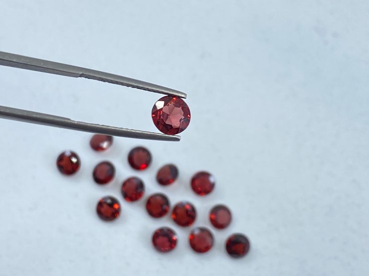 il fullxfull.3193661421 14te scaled Garnet (Mozambique) Faceted Round Shape Loose Gemstones in Assorted Sizes ranging from 1.5mm to 8mm for Jewellery Making