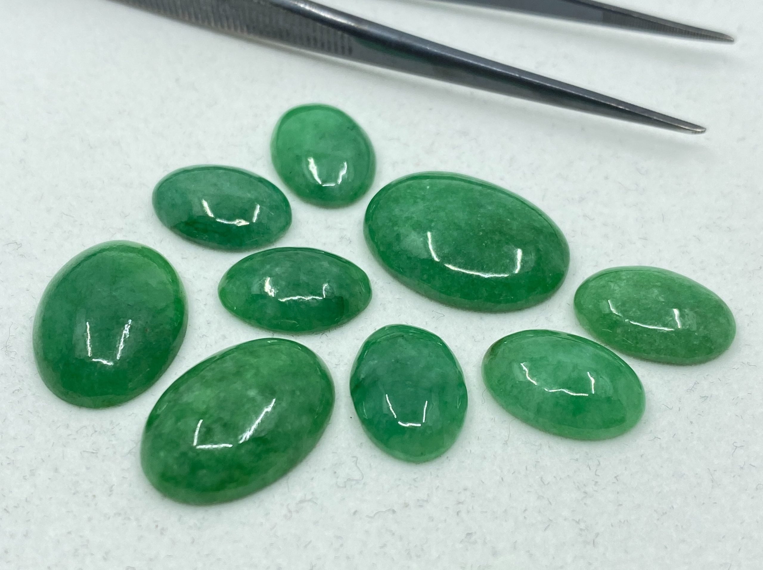 il fullxfull.3202038771 h1uq scaled Dyed/Stained Jade Cabochon Oval Shape Loose Gemstones in Assorted Sizes From 7x5mm to 20x15mm For Jewellery Making