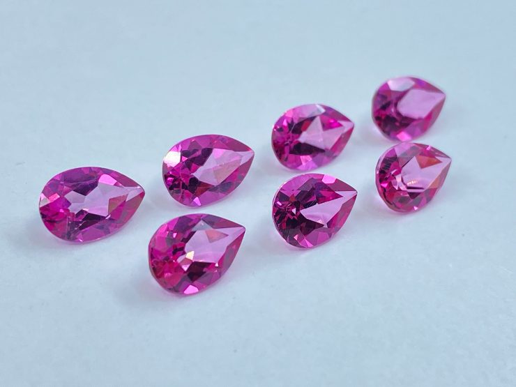 il fullxfull.3202627654 f2es scaled 10 Pieces of Pink Topaz Faceted Pear Shape Loose Gemstones Available in 6x4mm for Jewellery Making