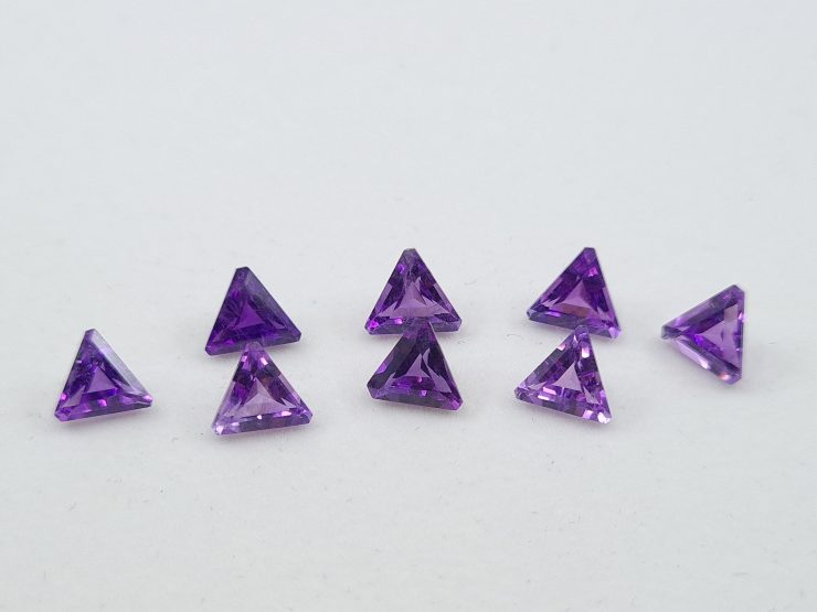 il fullxfull.3204007359 9rgl scaled Amethyst (African) Faceted Triangle First Quality Loose Gemstones In 5x3mm, 5mm & 6mm For Jewellery Making