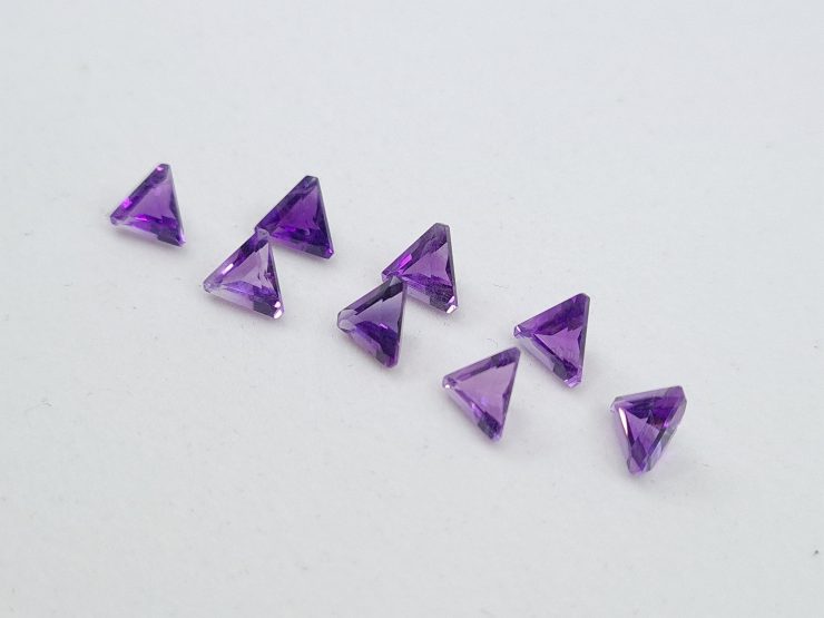 il fullxfull.3204007495 f9v3 scaled Amethyst (African) Faceted Triangle First Quality Loose Gemstones In 5x3mm, 5mm & 6mm For Jewellery Making