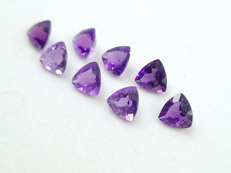 il fullxfull.3204037975 9nn8 scaled Amethyst (African) Faceted Trillion Loose Gemstones First Quality in 6mm, 7mm & 10mm For Jewellery Making