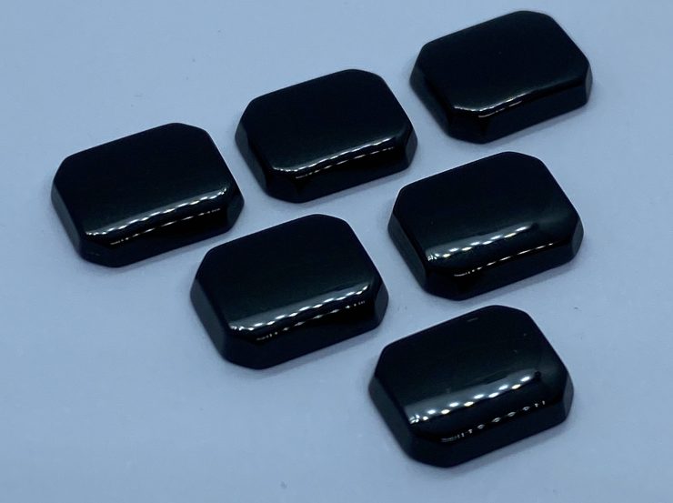 il fullxfull.3216795294 f0wm scaled Black Onyx Single Bevel Buff Top (SBBT) Octagon Cut Corner Loose Gemstones in 10x8mm & 16x12mm For Jewellery Making