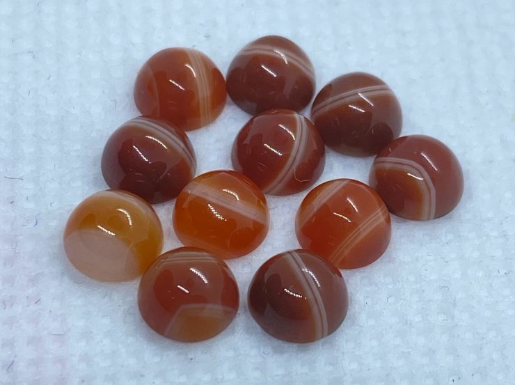 il fullxfull.3223066495 b5qd scaled Carnelian With Banded White Stripes Cabochon Loose Round Gemstones in 6mm For Jewellery Making