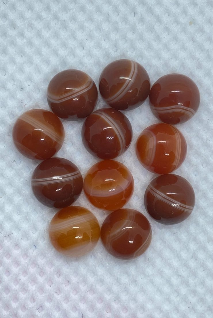 il fullxfull.3223066521 ns7i scaled Carnelian With Banded White Stripes Cabochon Loose Round Gemstones in 6mm For Jewellery Making