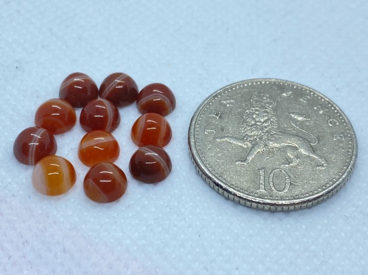 il fullxfull.3223066553 o49k scaled Carnelian With Banded White Stripes Cabochon Loose Round Gemstones in 6mm For Jewellery Making