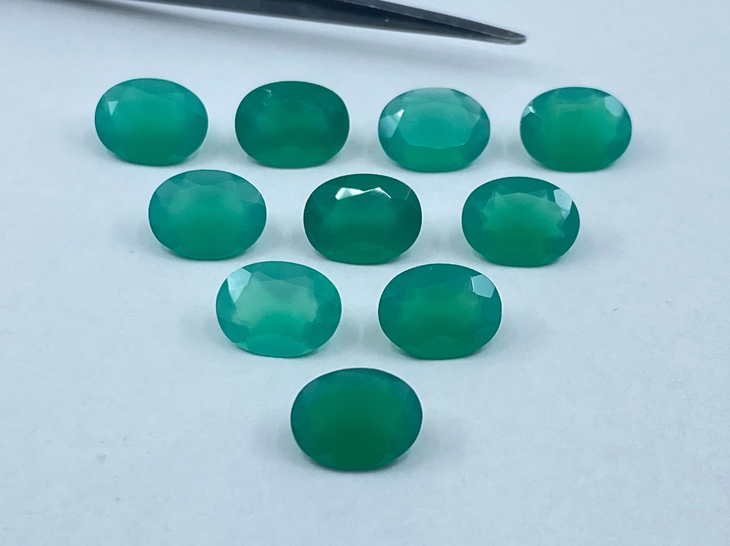 il fullxfull.3225299883 qtl3 scaled Green Agate Faceted Oval Shape Gemstones in Assorted Sizes from 4x3mm to 18x13mm for Jewellery Making