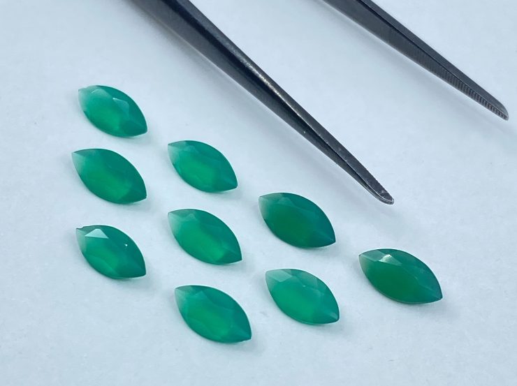 il fullxfull.3225373561 hz5u scaled Faceted Green Agate Marquise Shape Gemstones in Assorted Sizes from 4x2mm to 12x6mm for Jewellery Making