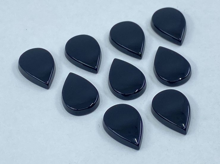 il fullxfull.3227076497 qw9l 1 scaled Flat Black Onyx Pear Shape SBBT (Single Bevel Buff Top) Gemstones in Assorted Sizes from 6.2x4.2mm to 12x8mm for Jewellery Making