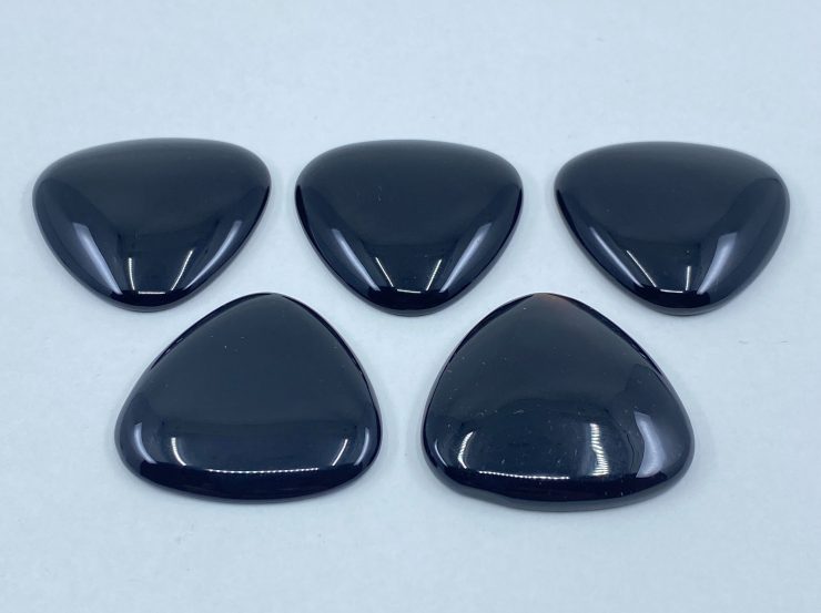 il fullxfull.3227153825 baui 1 scaled Black Onyx Fancy Pear Shaped Back Drilled Cabochon Gemstones in 24mm for Jewellery Making