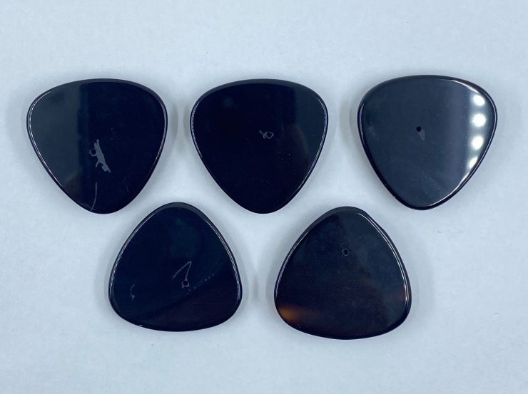 il fullxfull.3227154059 a62r 1 scaled Black Onyx Fancy Pear Shaped Back Drilled Cabochon Gemstones in 24mm for Jewellery Making