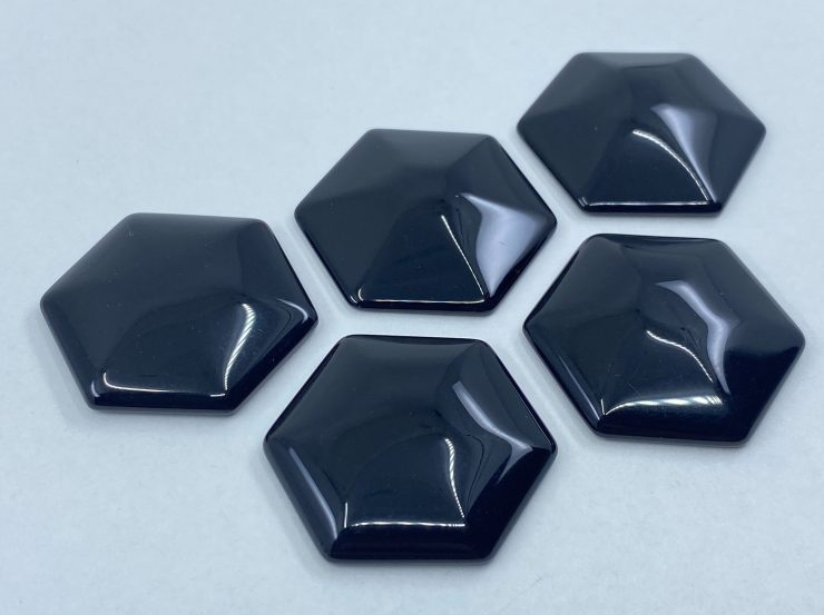 il fullxfull.3227389795 aq7b scaled Black Onyx Fancy Hexagon Back Drilled Cabochon Gemstones in 24mm for Jewellery Making