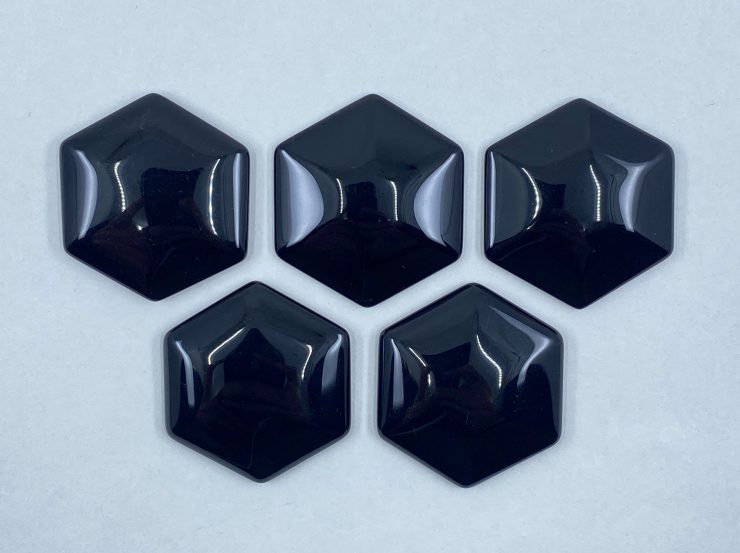 il fullxfull.3227389955 d45a scaled Black Onyx Fancy Hexagon Back Drilled Cabochon Gemstones in 24mm for Jewellery Making