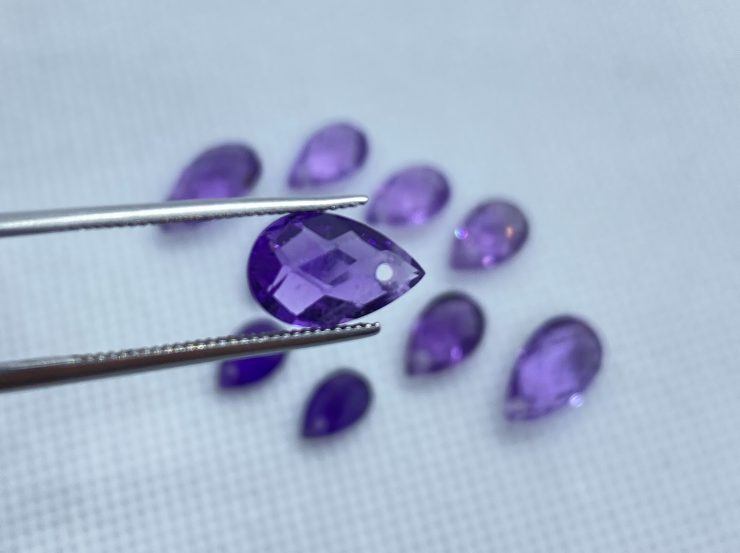 il fullxfull.3228977819 dv52 scaled Amethyst Double Sided Faceted Checker Board Pear Shape Gemstones With 1mm Hole in Assorted Sizes from 8x6mm to 16x11mm for Jewellery Making