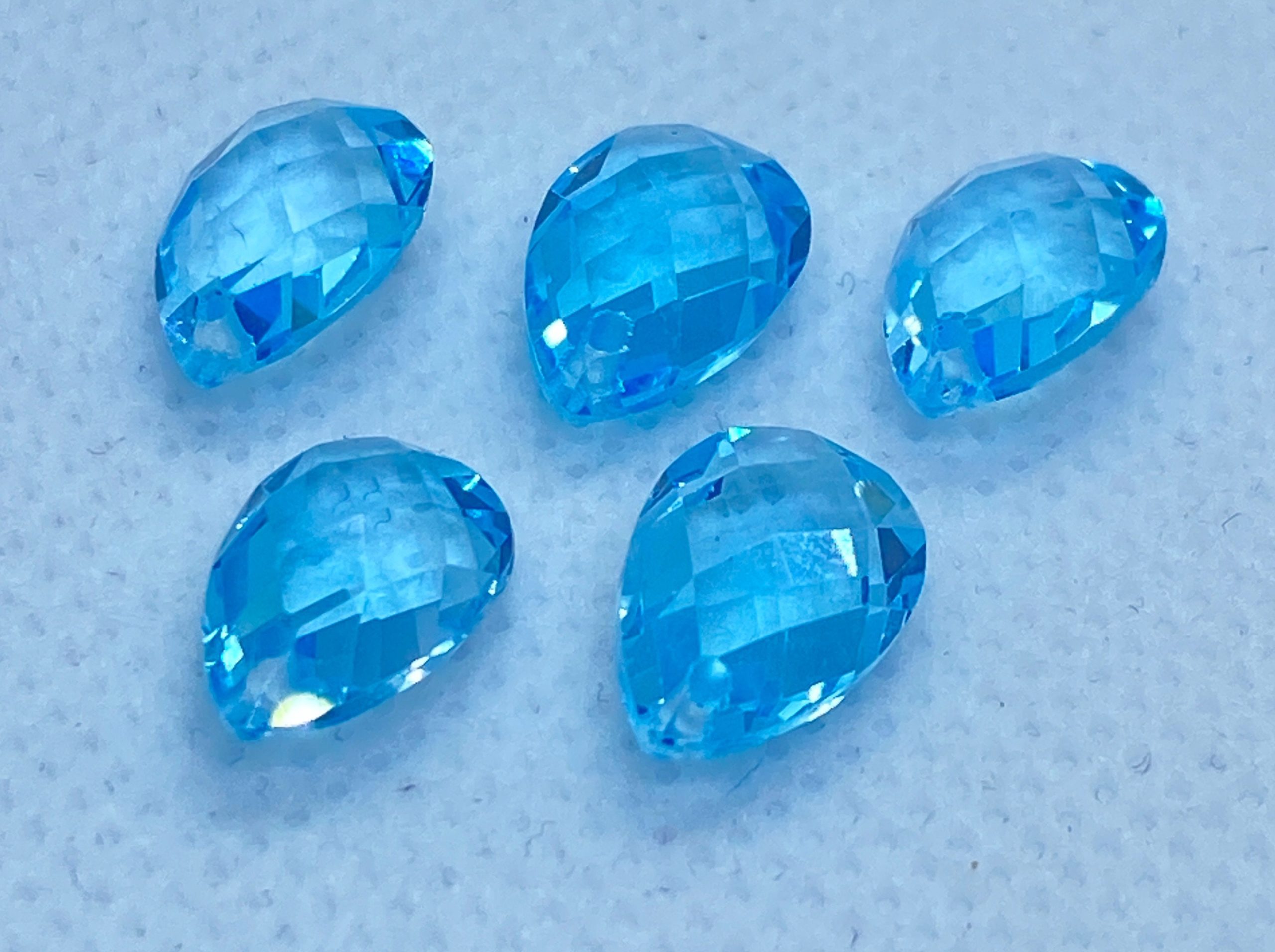 il fullxfull.3228995209 b8vx scaled Sky Blue Topaz Double Sided Faceted Checkerboard Pear Shape Gemstones With 1mm Drilled Hole in 12x8mm & 14x8mm for Jewellery Making