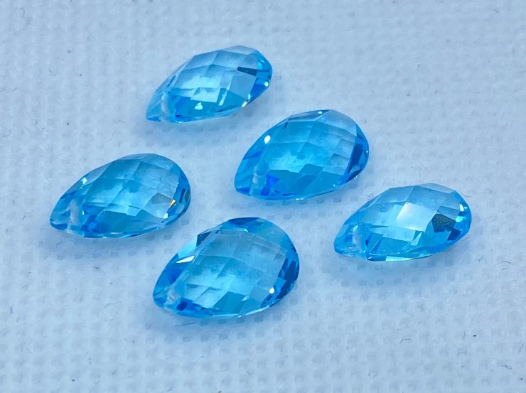 il fullxfull.3228995327 b8gz scaled Sky Blue Topaz Double Sided Faceted Checkerboard Pear Shape Gemstones With 1mm Drilled Hole in 12x8mm & 14x8mm for Jewellery Making