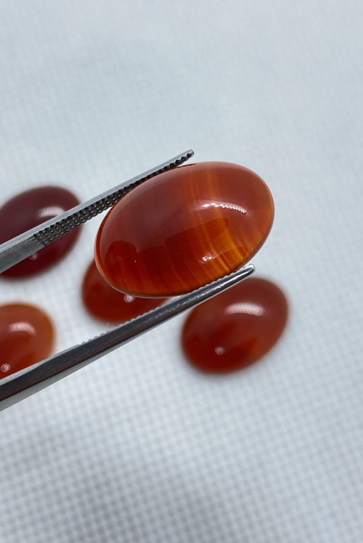 il fullxfull.3237468875 qqcr scaled Carnelian Cabochon Oval Shape Loose Gemstones in Assorted Sizes from 6x4mm to 40x30mm for Jewellery Making