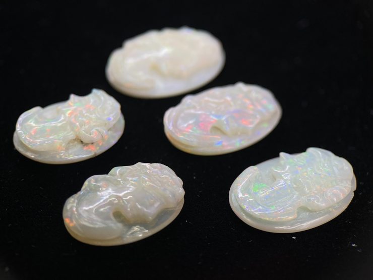 il fullxfull.3240857775 hgj9 scaled Opal (Australia) Hand Carved Lady Head Oval Gemstones in Sizes from 10x8mm to 18x13mm for Jewellery Making