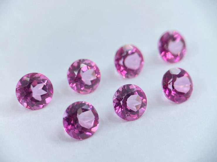 il fullxfull.3242519245 ejhs scaled Pink Topaz Faceted Round Shape Loose Gemstones in Assorted Sizes from 2.25mm to 3.75mm For Jewellery Making