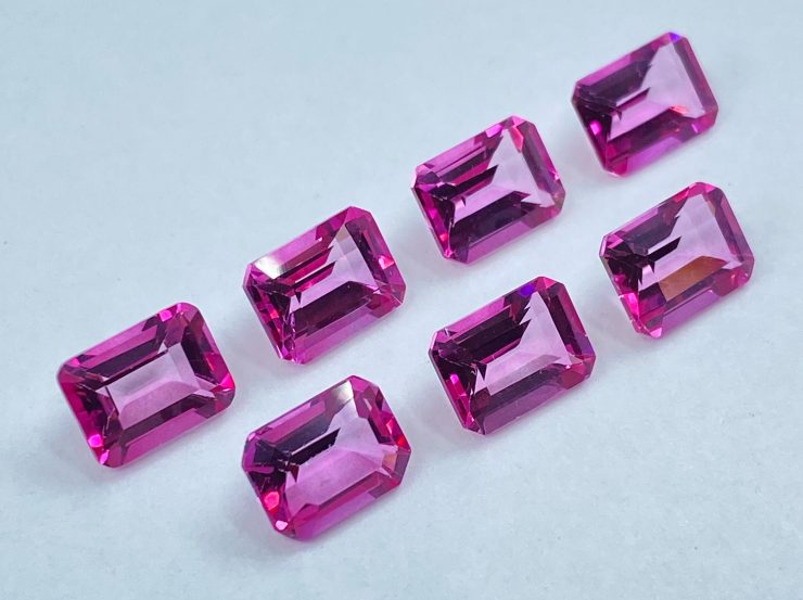 il fullxfull.3250315787 ttjj scaled Pink Topaz Faceted Octagon Shape Loose Gemstones In Assorted Sizes From 7x5mm To 10x8mm For Jewellery Making